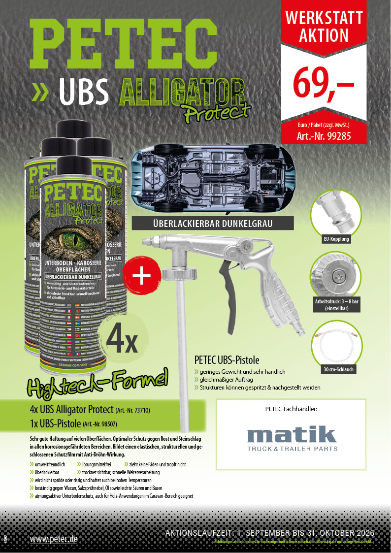 PETEC Unterbodenschutz 01.09. - 31.10.2026