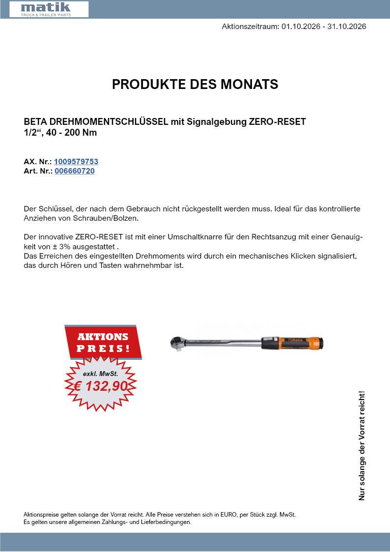 Produkt des Monats