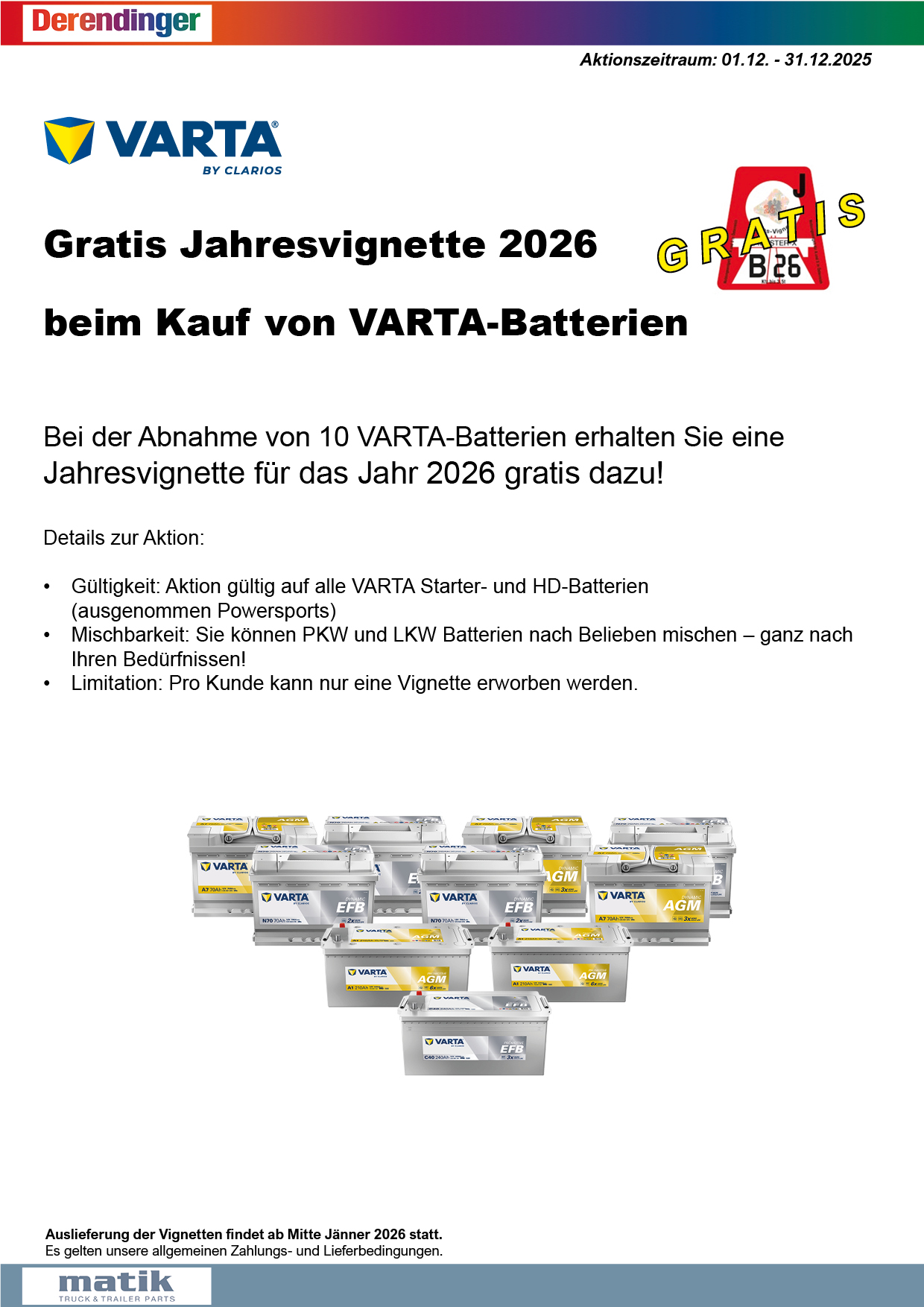 VARTA Vignettenaktion Dezember 2025