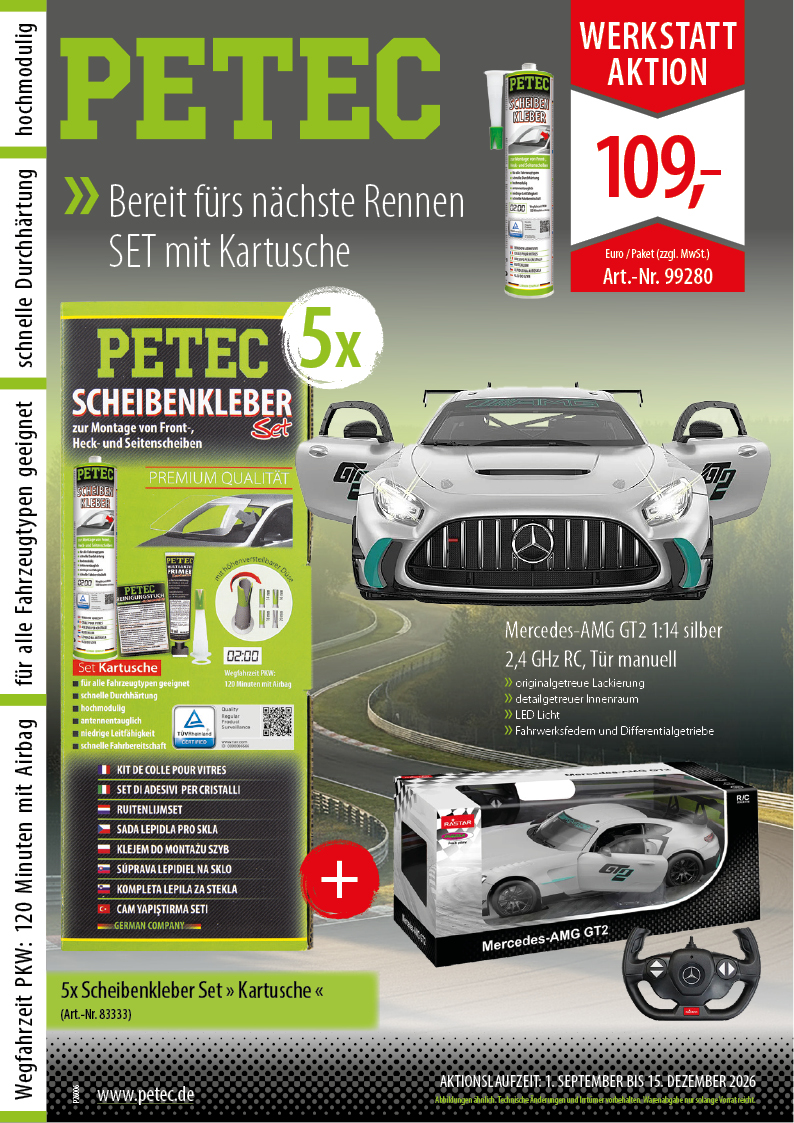 PETEC Scheibenkleberset 01.09. - 15.12.2026